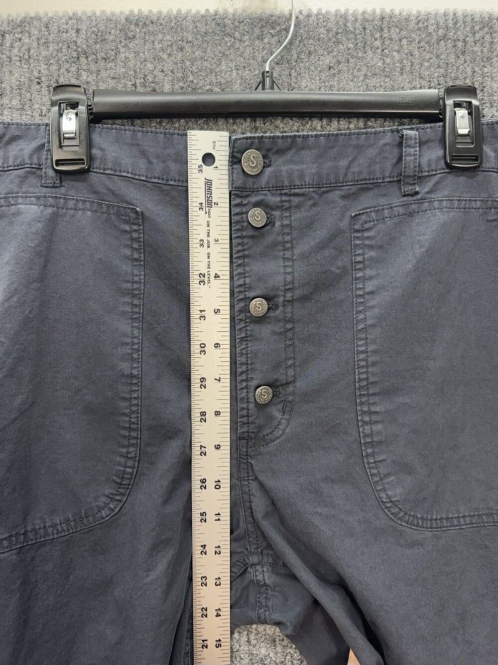 Sundance Julienne Cargo Joggers Pants Womens 16 Gray Button Fly Cotton Boho - Picture 7 of 9